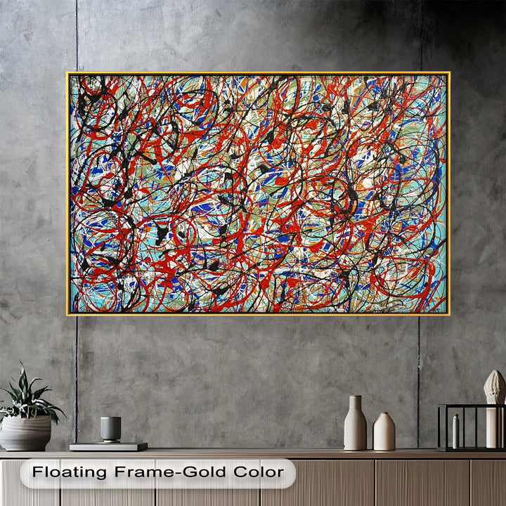 Energetic Abstract Expressionist Wall Art – Modern Oil Painting