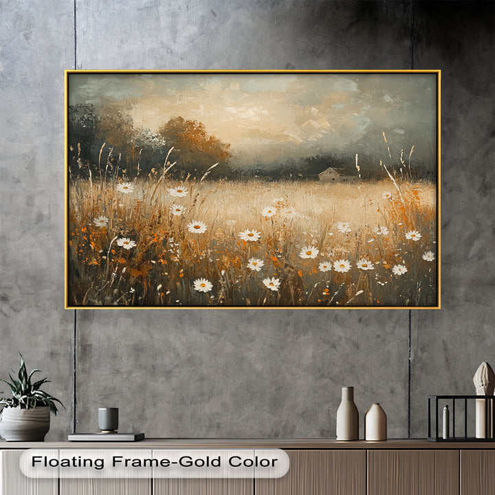 Golden Meadow – Wildflower Oil Painting