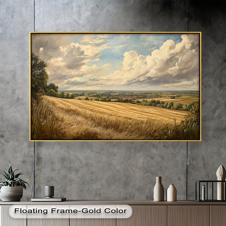 Golden Harvest View – Landscape Oil Paintings