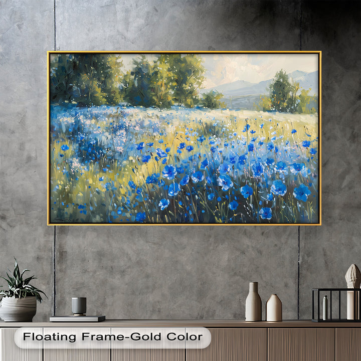 Nature's Harmony: Sea & Bloom – Captivating Oil Painting