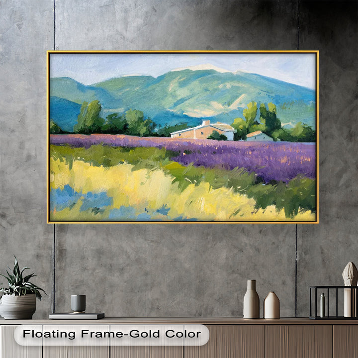 Lavender Fields in Provence – Impressionist Landscape Oil Painting