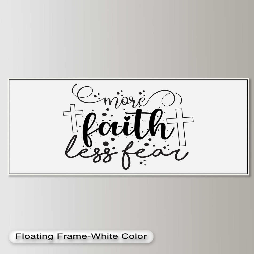 More Faith Less Fear – Christian Bible Oil Painting