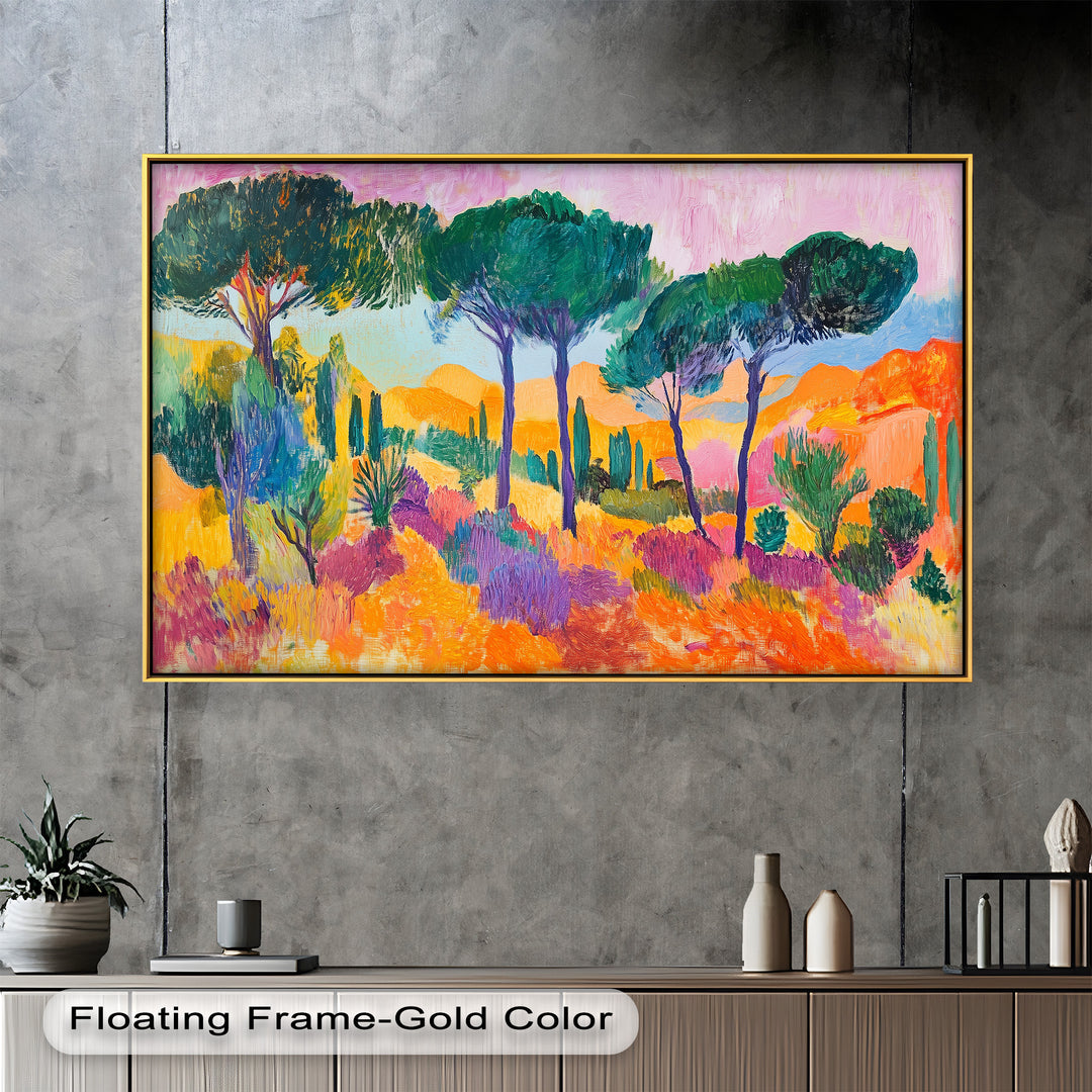 Ölgemälde „Golden Horizon“ – Fauvistische Landschaft