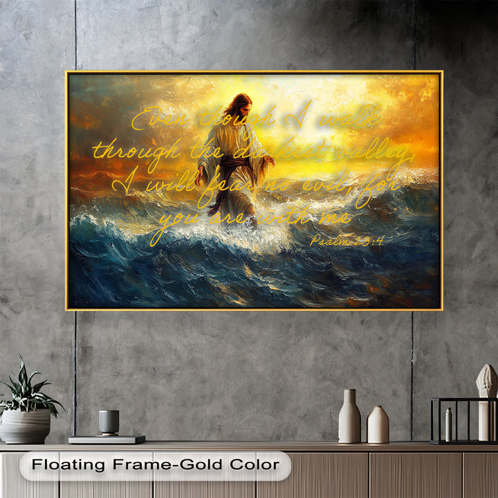 Heavenly seascape with Jesus – faith and tranquility.
