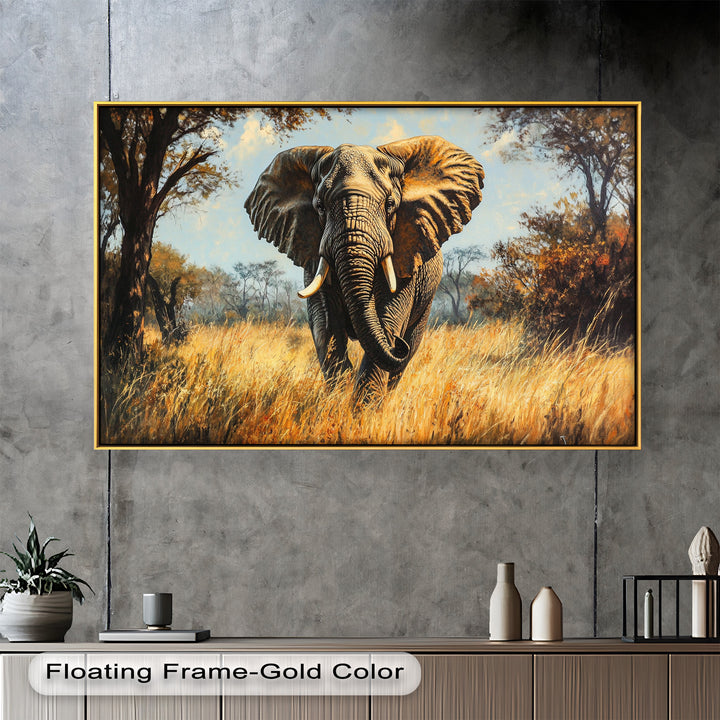 Guardian of the Wild – Elephant Oil Painting