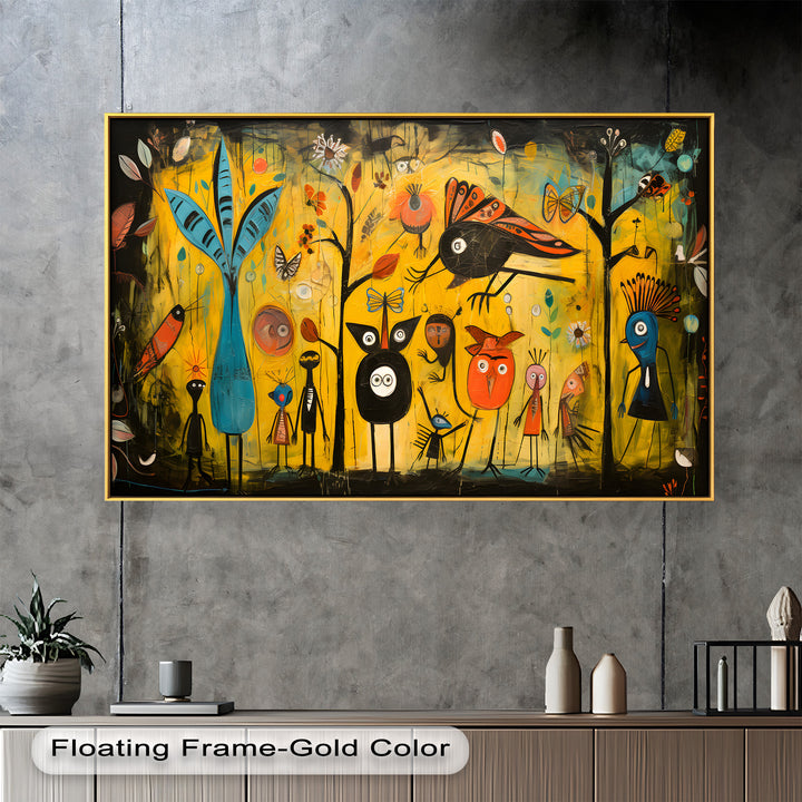 Whimsy in the Wild – Surreal Forest Creature Picasso Oil Painting