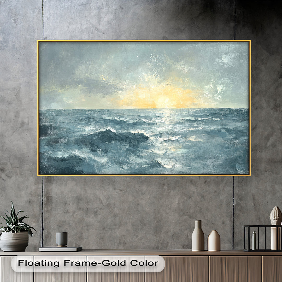 Sunrise Ocean View Decor - Seascape Oil Painting