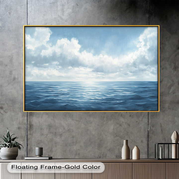 Blue Coastal Art - Ocean Seascape Oil Painting