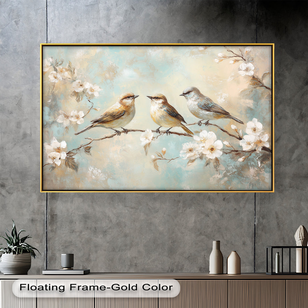 Springtime Songbirds – Animal Oil Painting