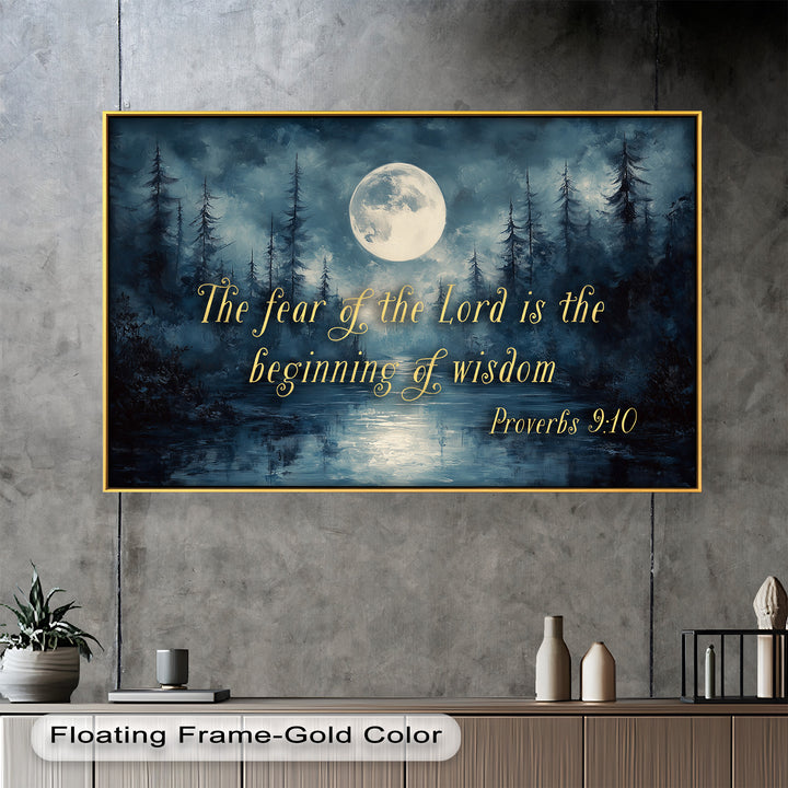 Proverbs 9:10 – The Fear of the Lord Bible Verse Oil Painting