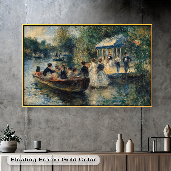 Afternoon Gathering by the River – Impressionist Oil Painting