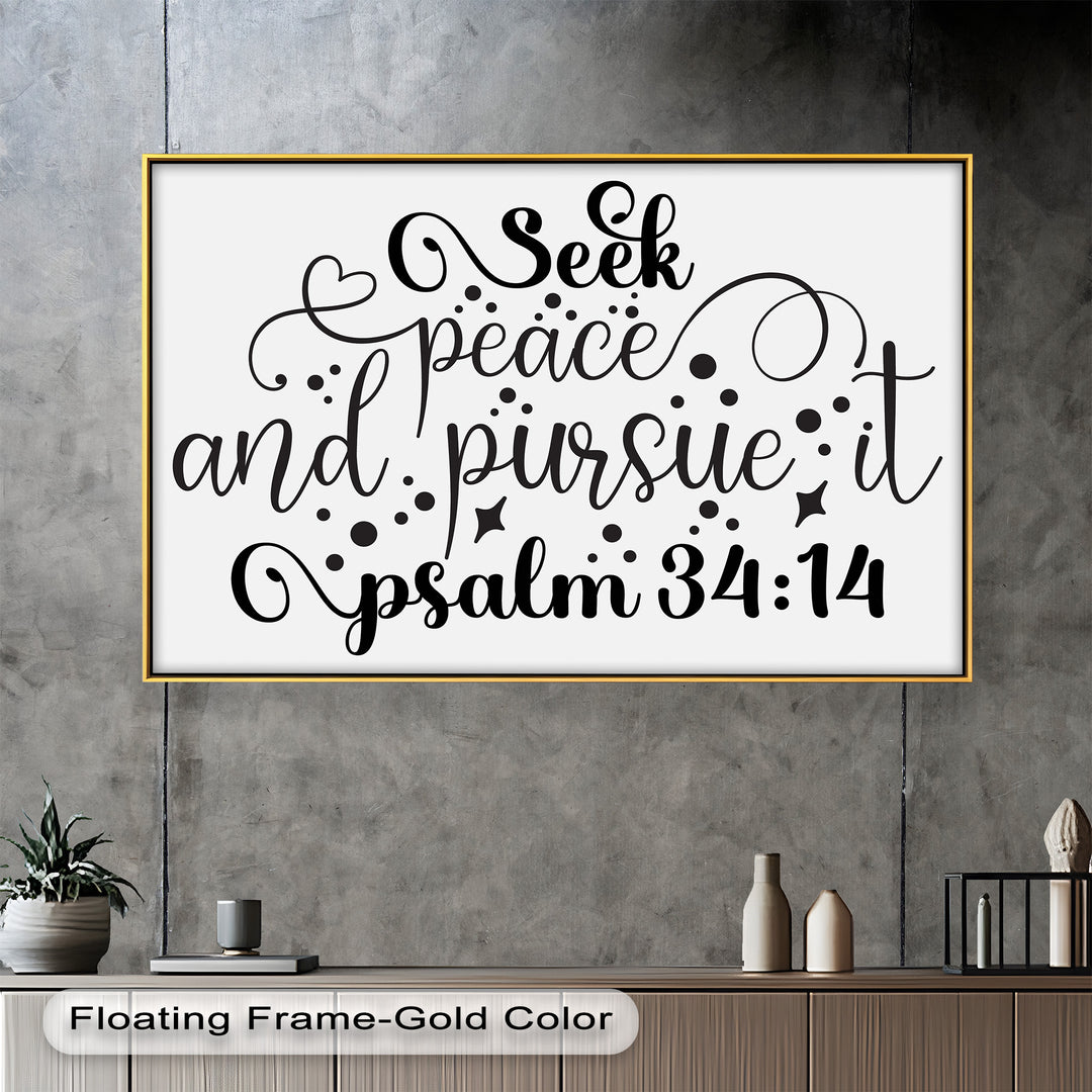 Seek Peace and Pursue It – Psalm 34:14 Bible Oil Paintings