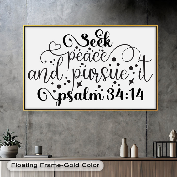Seek Peace and Pursue It – Psalm 34:14 Bible Oil Paintings