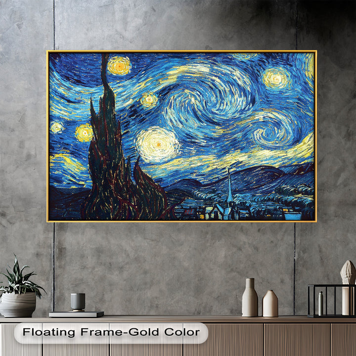 The Starry Night by Vincent van Gogh – Post-Impressionist Oil Painting