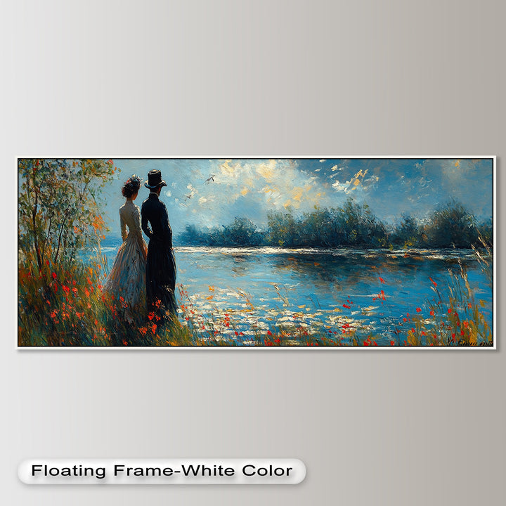 Romantic Riverside - Impressionist Oil Painting