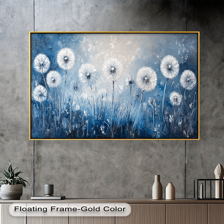 Dreamy Dandelion Field Wall Art – Floral Oil Painting