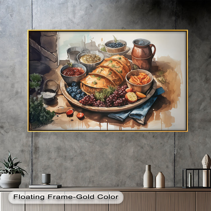 Frisch gebackenes Gebäck und Obststillleben - Food Painting
