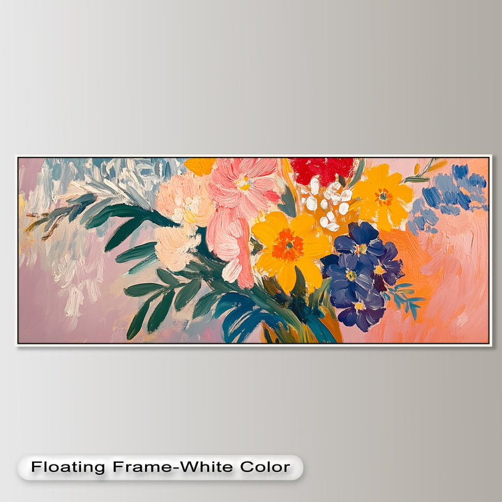 Boho Bloom – Fauvistisches Blumenölgemälde