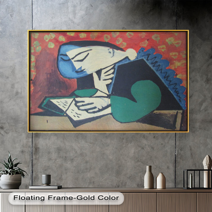 The Reader – Cubist Portrait of Quiet Focus Picasso Oil Painting