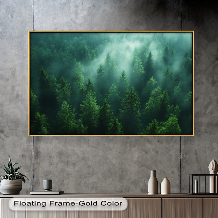 Misty Forest Landscape – Enchanting Nature Oil Painting