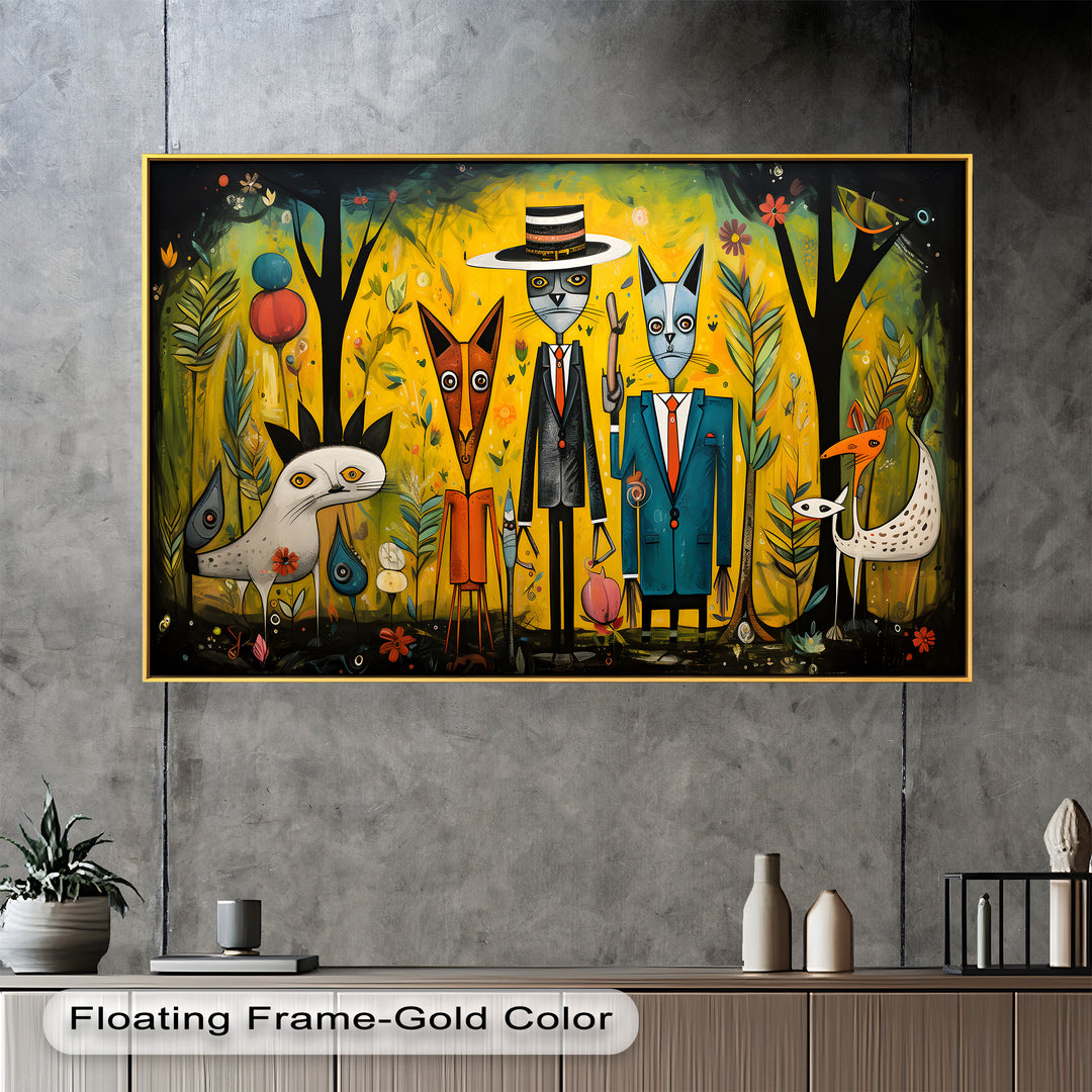 The Dandy Forest – Surreal Animal Portraits in Suits Picasso Oil Painting