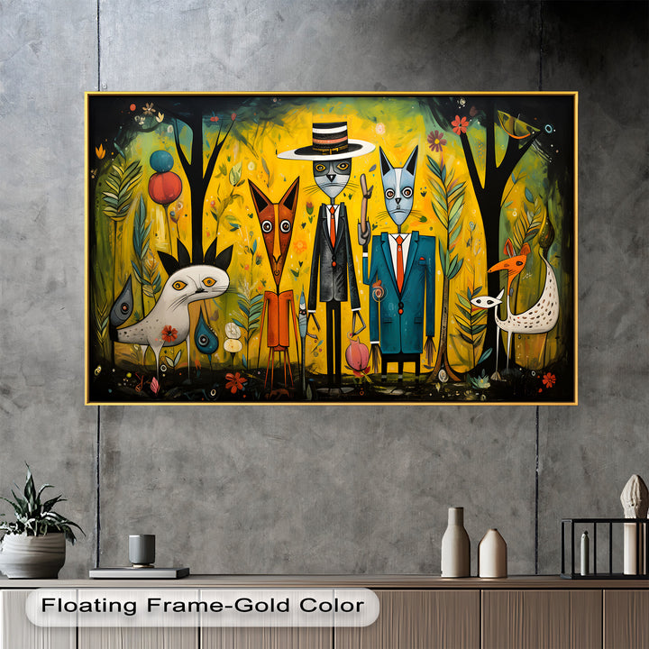 The Dandy Forest – Surreal Animal Portraits in Suits Picasso Oil Painting