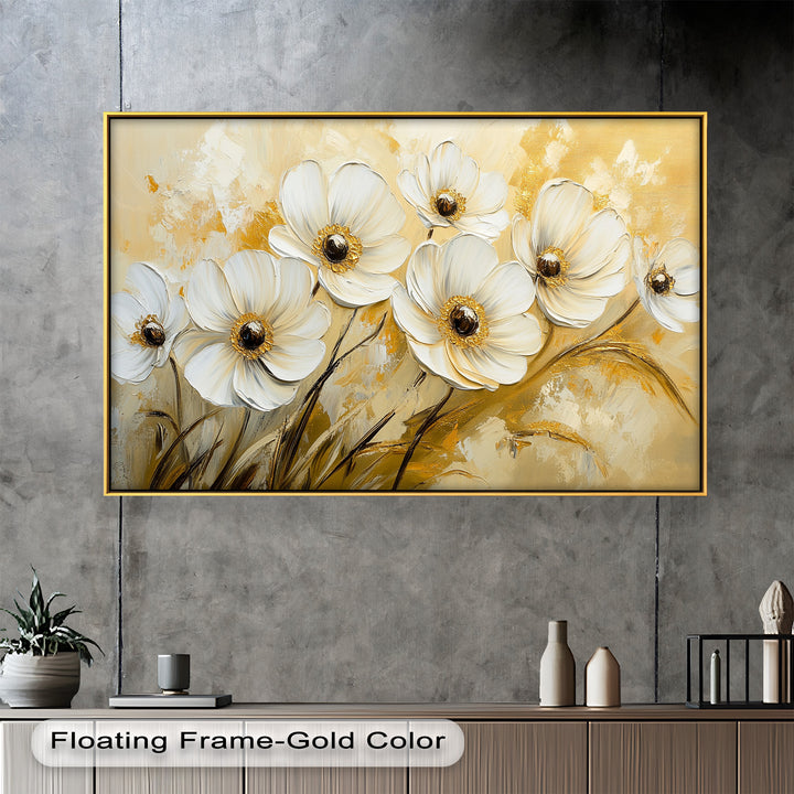 Golden Petals Elegance – Floral Oil Paintings