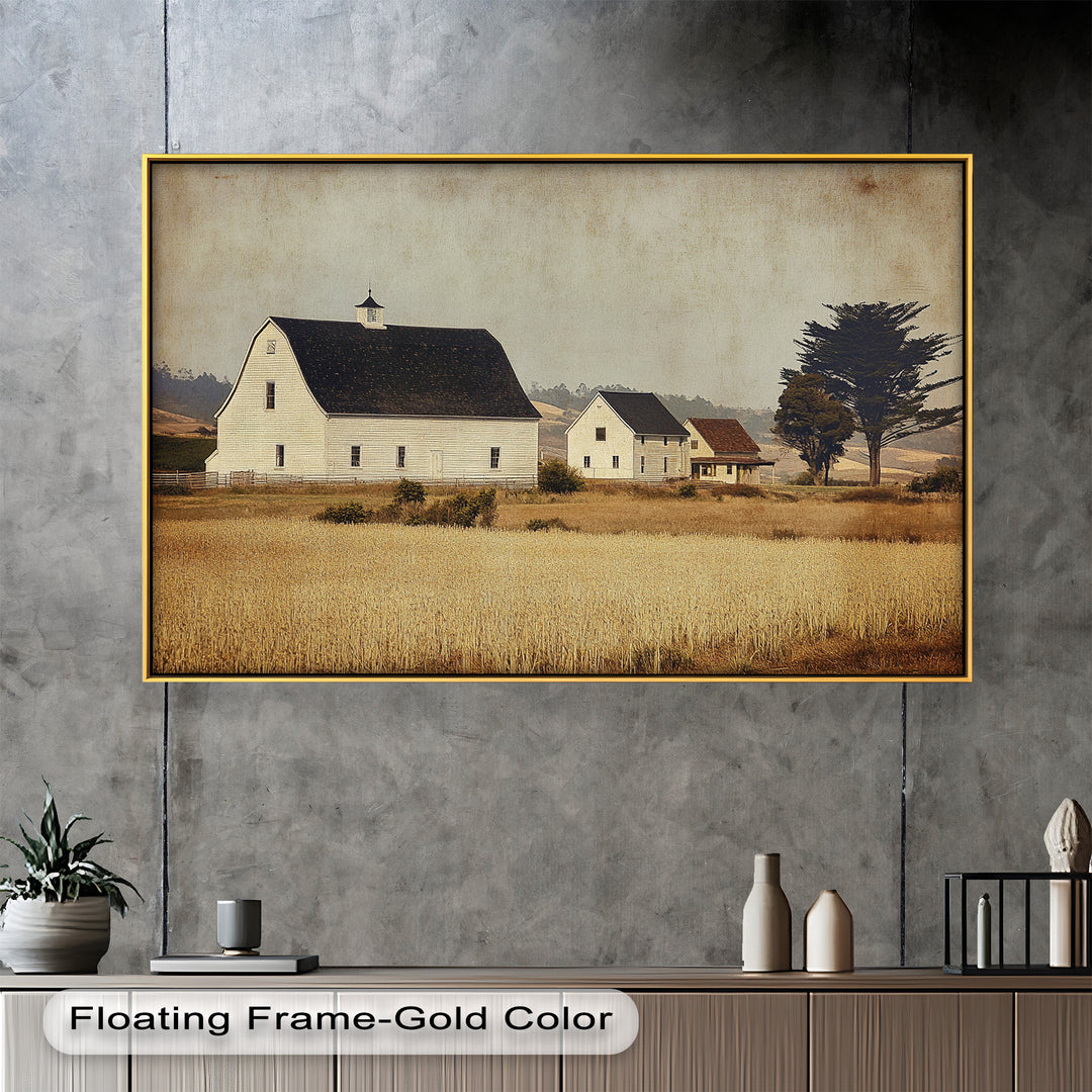 Farmhouse Landscape – Vintage Country Barn Oil Paintings