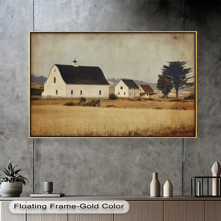 Farmhouse Landscape – Vintage Country Barn Oil Paintings