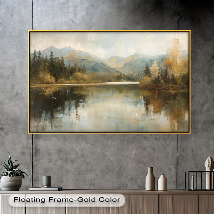 Lake Landscape – Framed Modern Oil Paintings