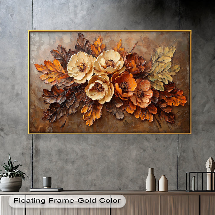 Golden Autumn Florals – Botanical Oil Paintings