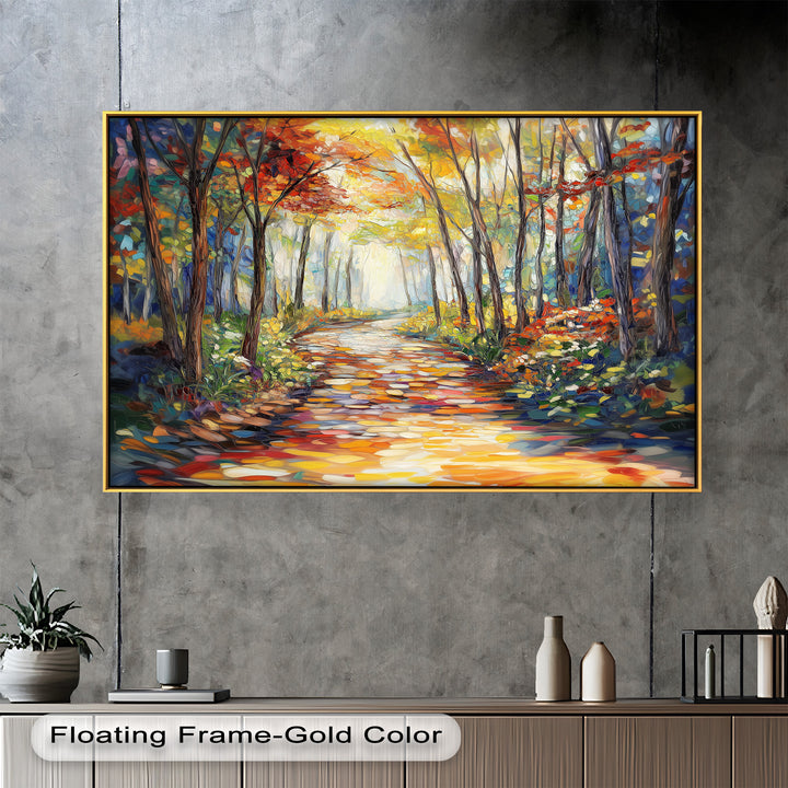 Forest Road to Somewhere – Expressive Oil Painting