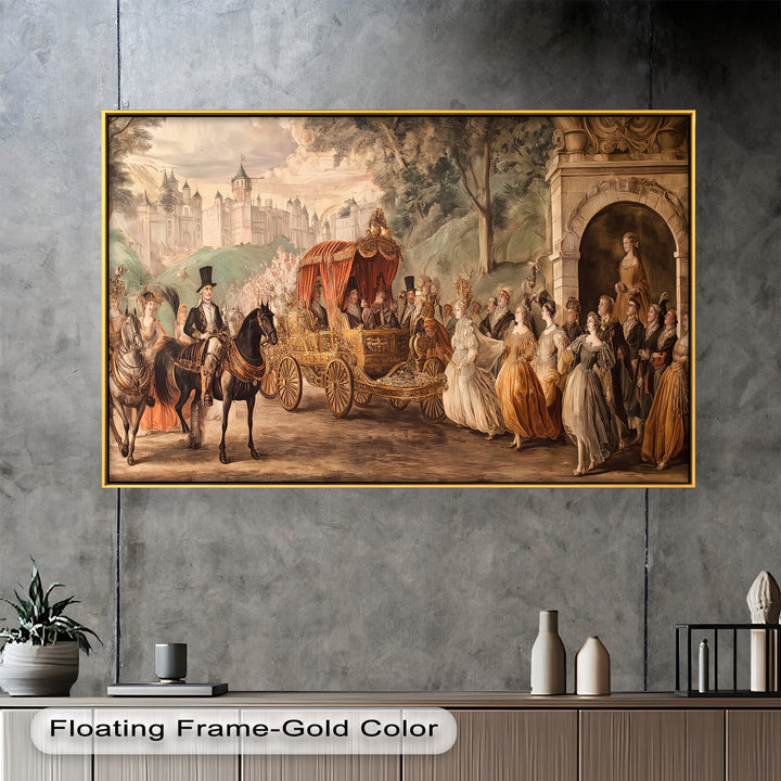 Royal Carriage Procession – Grand Baroque Parade Oil Painting