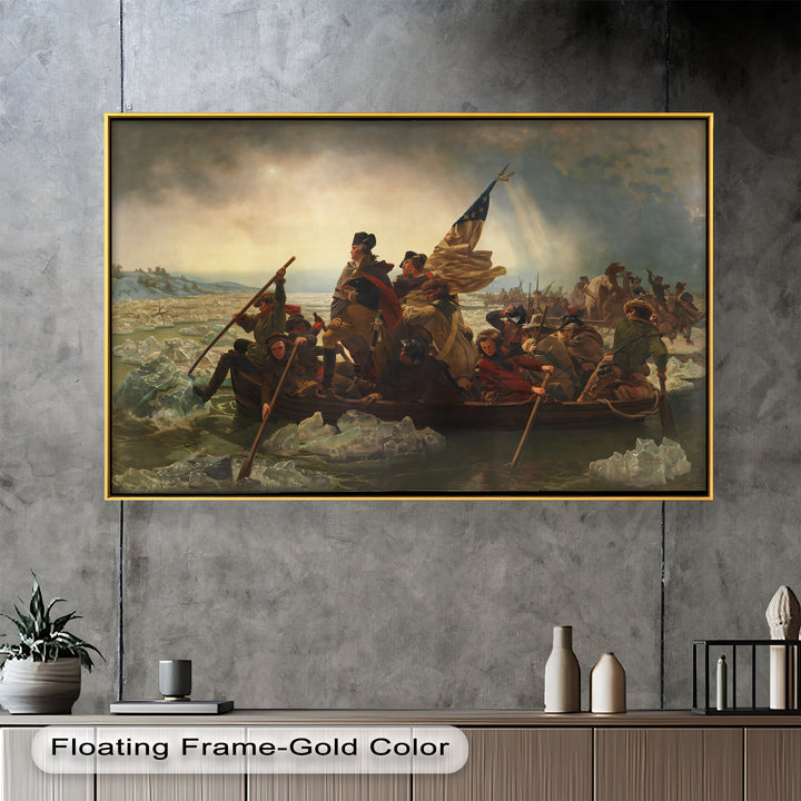 Washington's Crossing – Patriotisches Ölgemälde der Amerikanischen Revolution