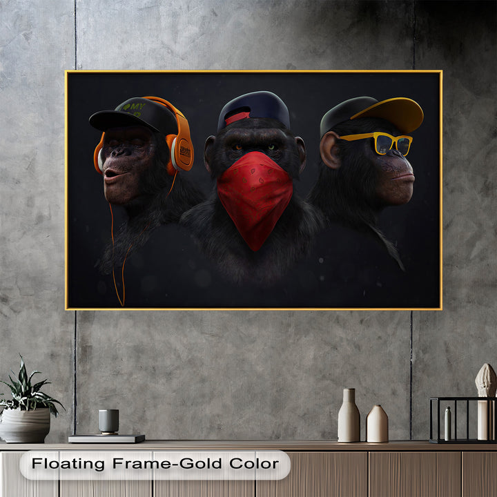Urban Evolution – Streetwise Chimp Collective Banksy Oil Painting