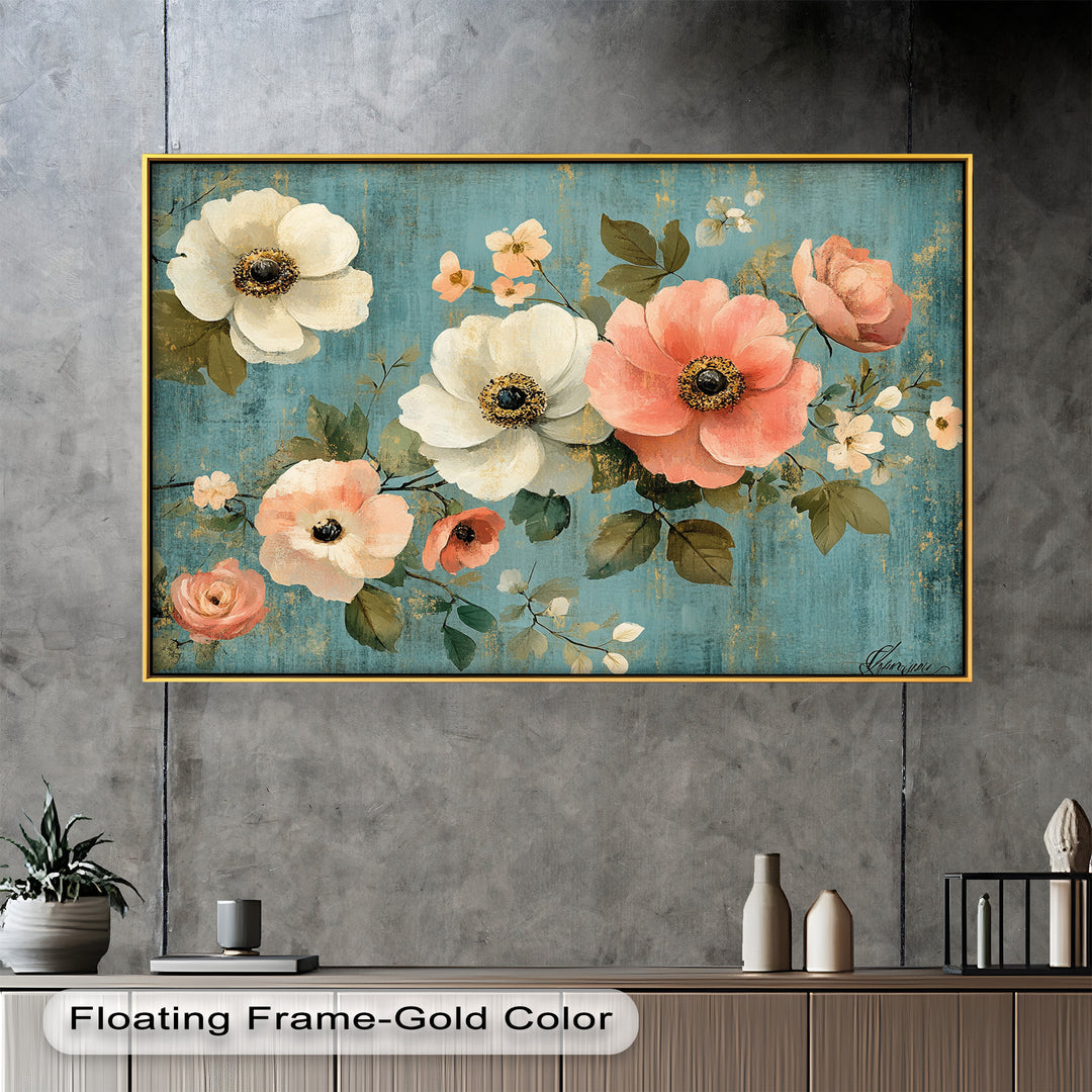Vintage Bloom – Elegant Floral Oil Painting