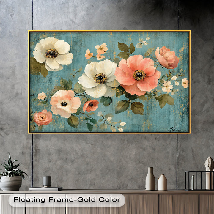 Vintage Bloom – Elegant Floral Oil Painting