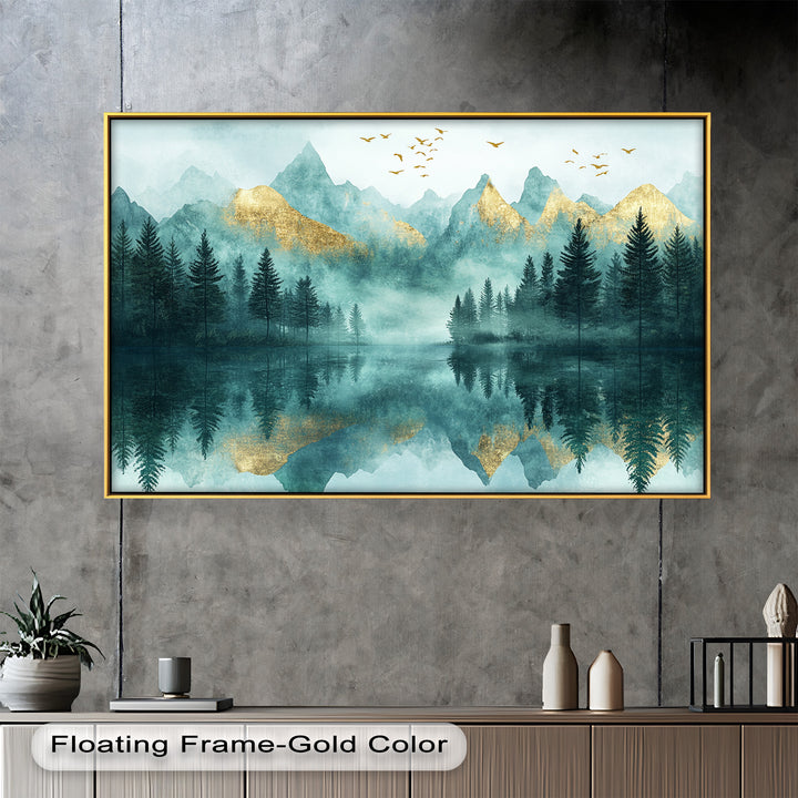 Mist Mountains – Forest Oil Painting