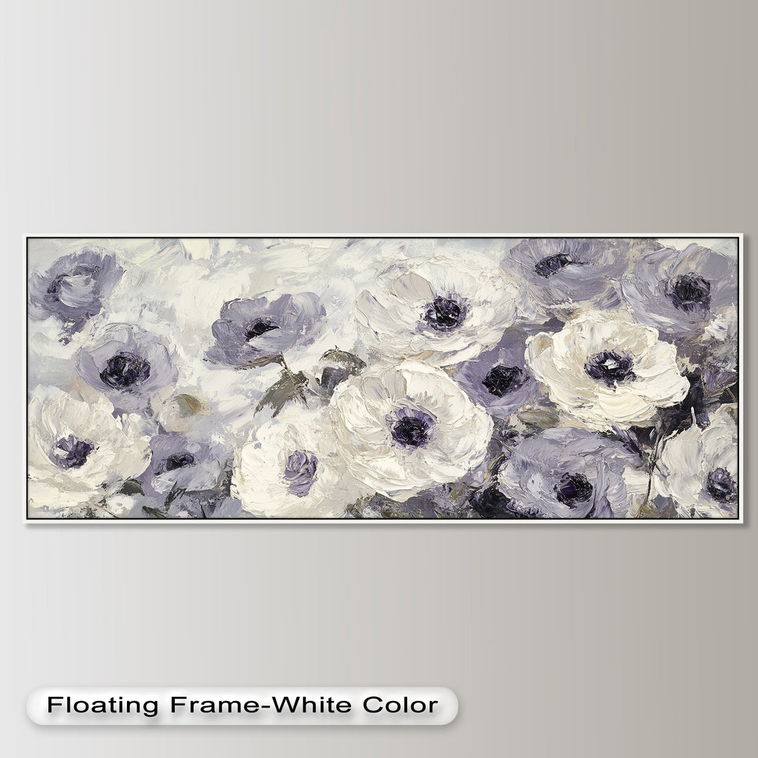 Cream and Lilac Petals - Flower Oil Painting
