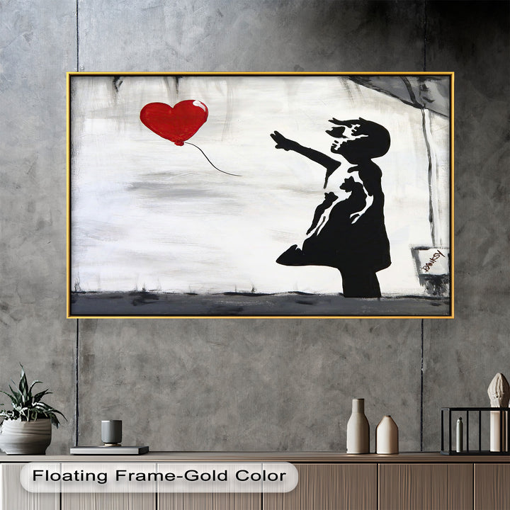 Girl with Heart Balloon – Banksy Oil Painting