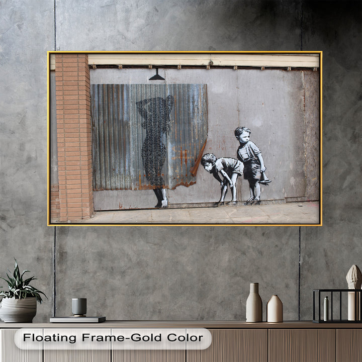 Boys Looking Girl – Banksy Oil Painting