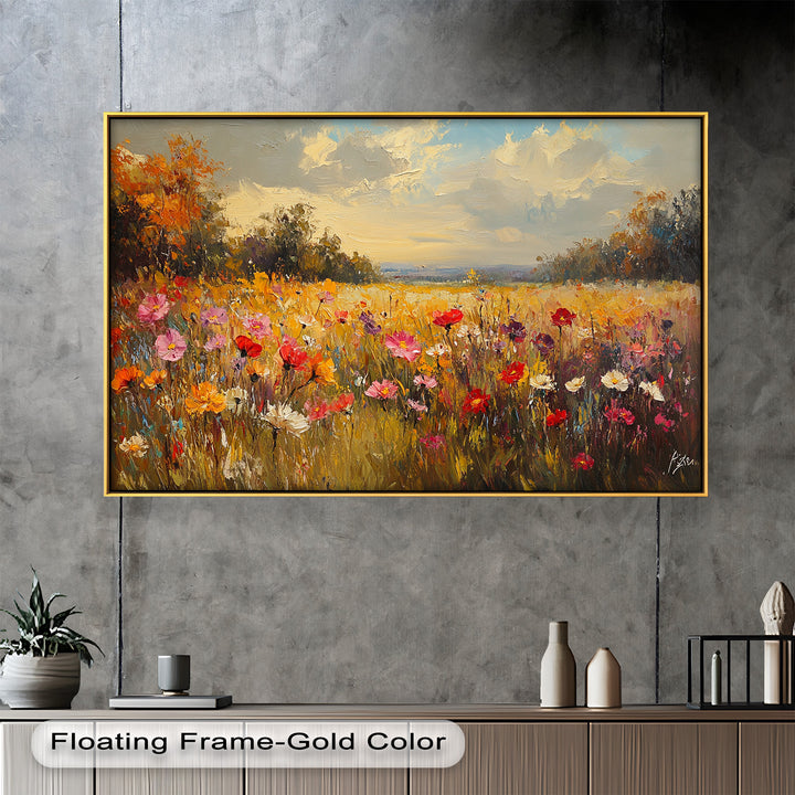 Wildflower Field – Floral Oil Painting