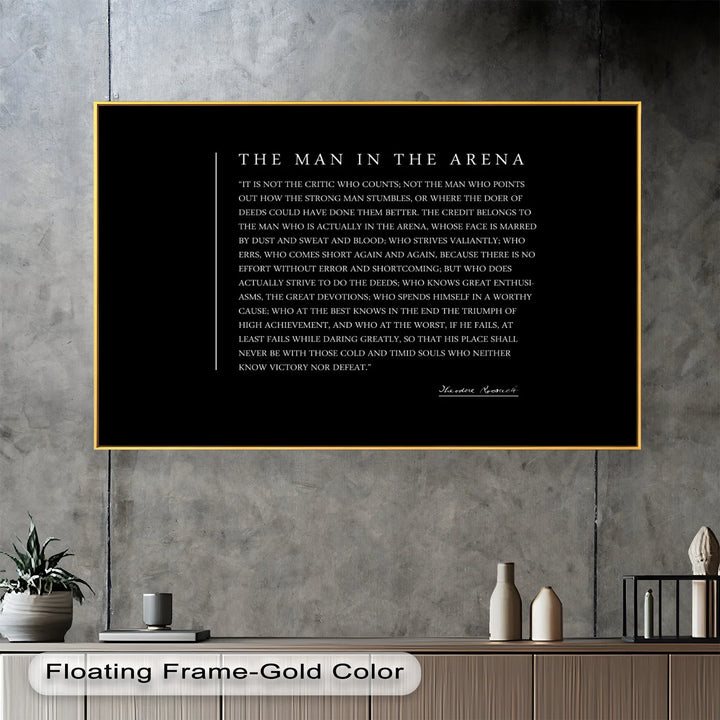 The Man in the Arena – Inspirational Quote Oil Painting - MyPhotoStation