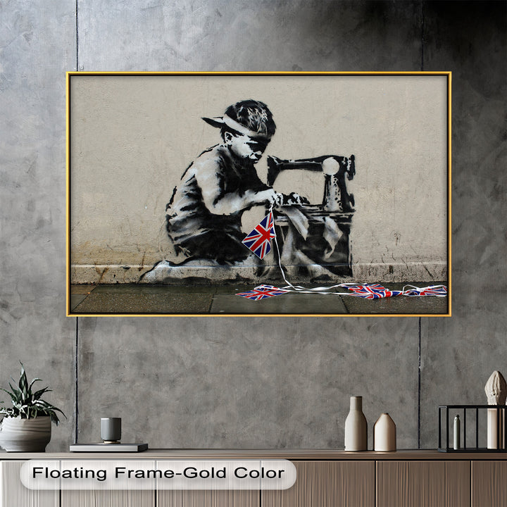 Stitched Allegiance – Banksy Oil Painting