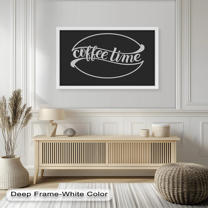 Minimalist coffee quote sign – perfect for coffee bar or cafe decor.
