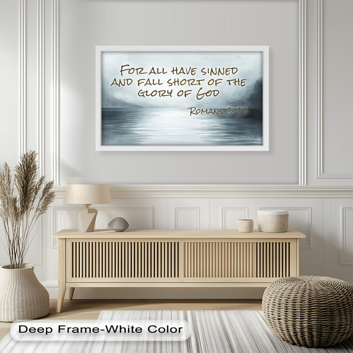 Romans 3:23 – Grace and Redemption Bible Verse Oil Painting