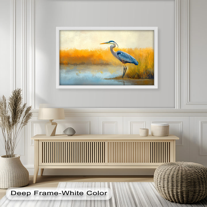 Blue Heron by Autumn Marsh – Animal Oil Painting