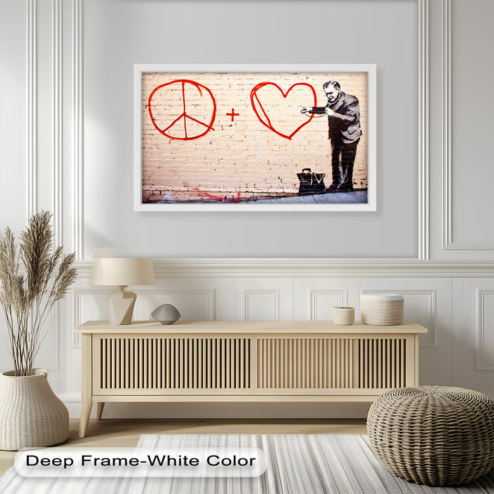 Peace + Love Equation – Banksy Oil Painting