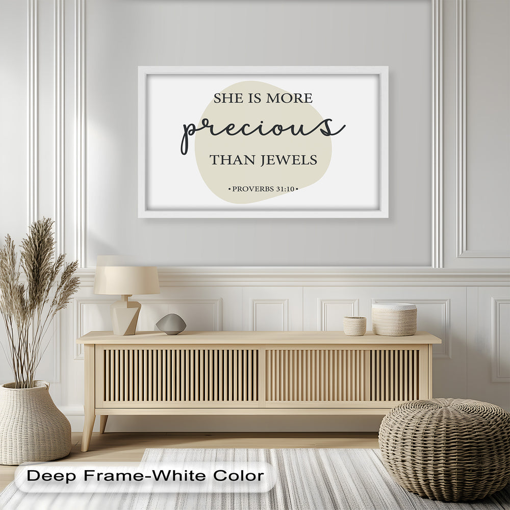 Proverbs 31:10 scripture wall decor – Elegant Christian gift for her.
