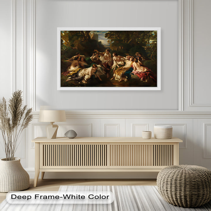 Twilight Reverie – Neoclassical Gathering of Maidens Oil Painting
